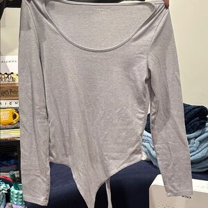 American Eagle Outfitters Light Gray Bodysuit size xl
